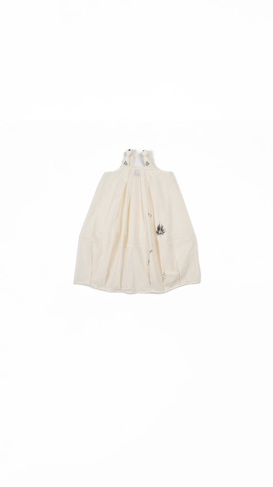 Knot-Strap Pinafore Balloon Dress