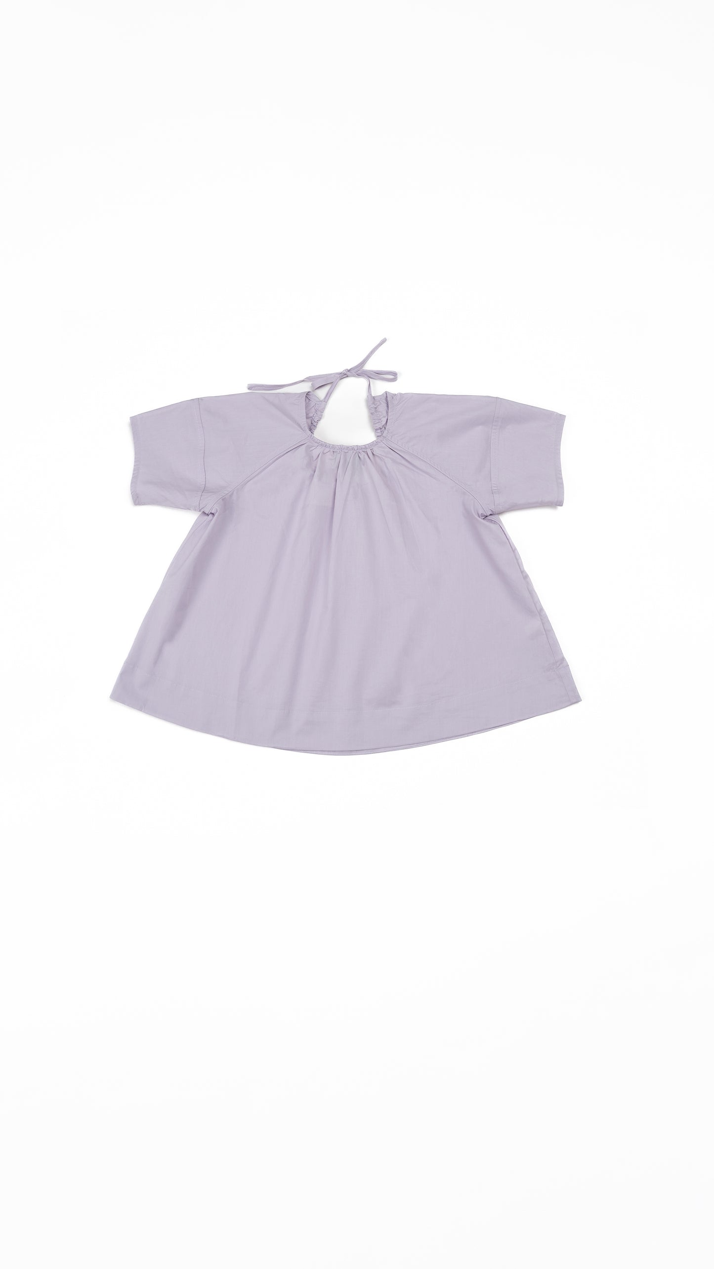 Ruched Scoop-Neck Trapeze Top