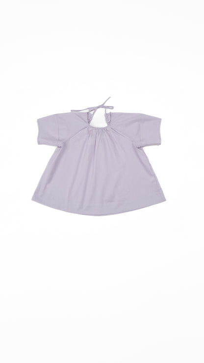Ruched Scoop-Neck Trapeze Top