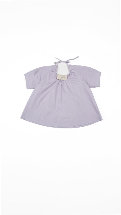 Ruched Scoop-Neck Trapeze Top