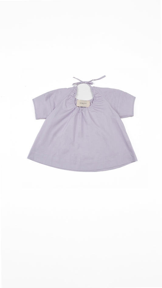 Ruched Scoop-Neck Trapeze Top