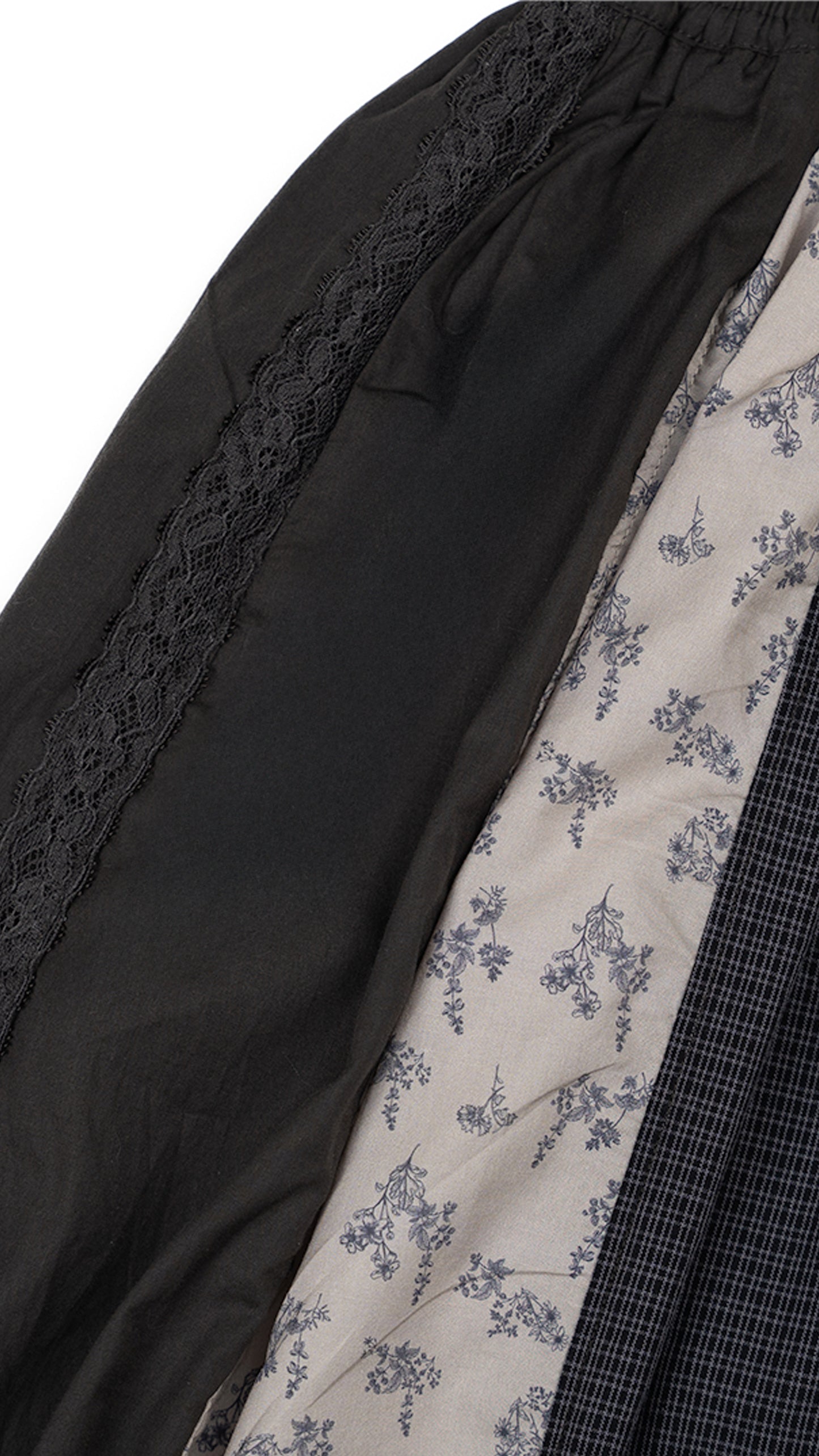 Mixed-Print Paneled Balloon Culottes