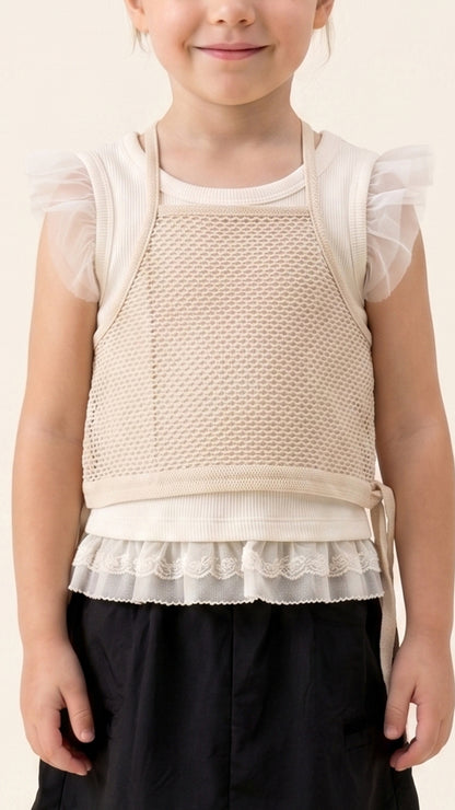 Mesh Halter Layering Top & Tank Top Set