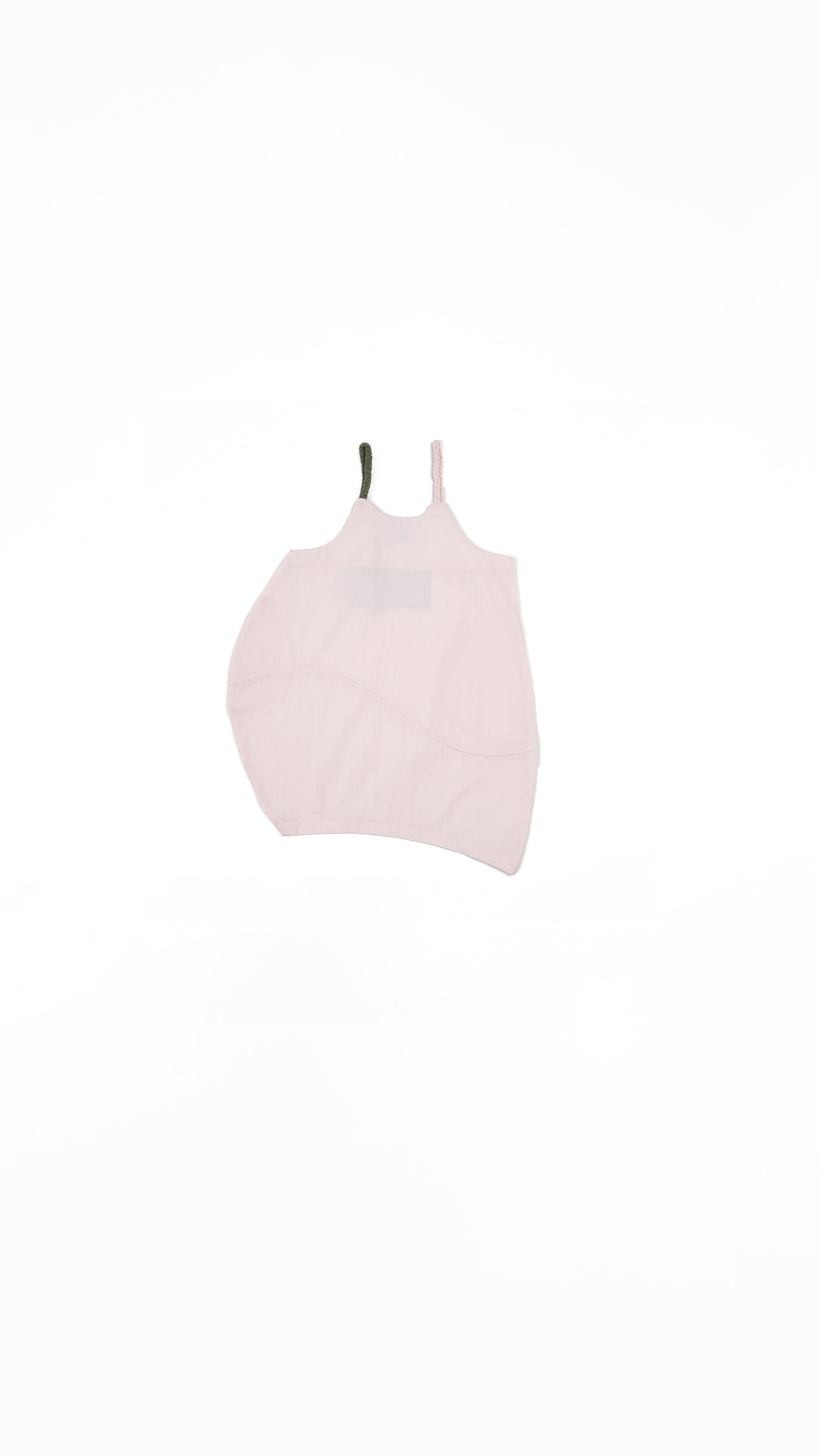 Braided Strap Detail Apron Dress in Pink