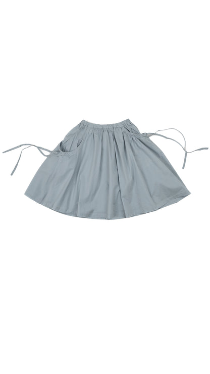 Ruched Tie-Up Pockets Detail Skirt