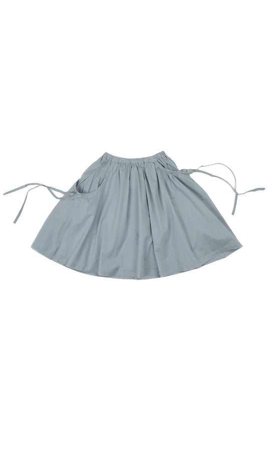 Ruched Tie-Up Pockets Detail Skirt