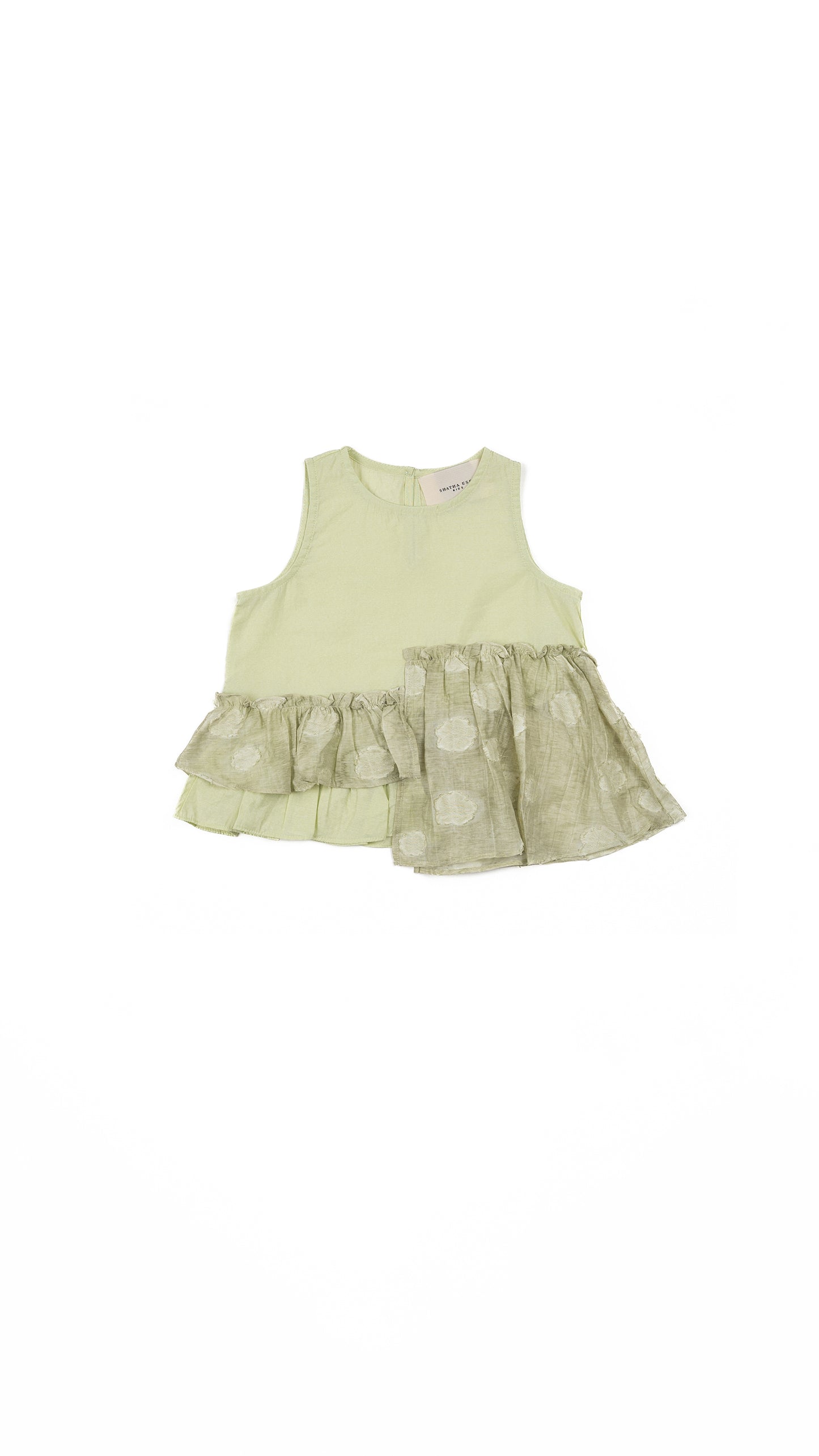 Asymmetric Paneled Ruffle Hem Top & Midi-Skirt Set