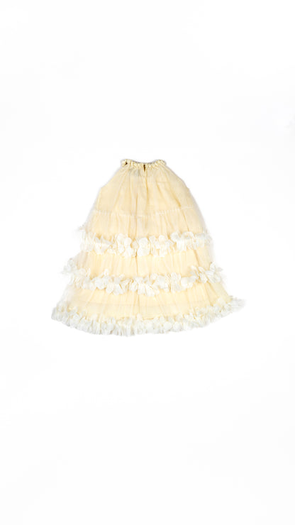 Floral Applique Tiered Dress