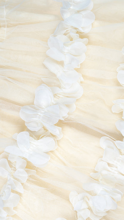 Floral Applique Tiered Dress