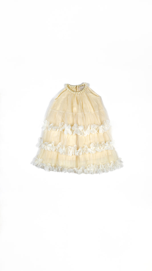 Floral Applique Tiered Dress