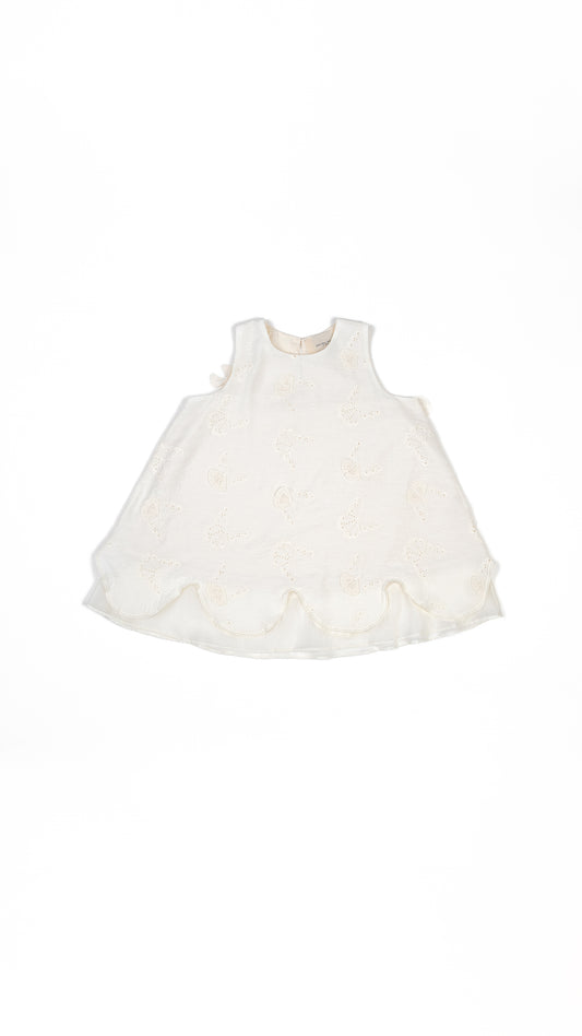 Butterfly Lace Applique Layered Dress