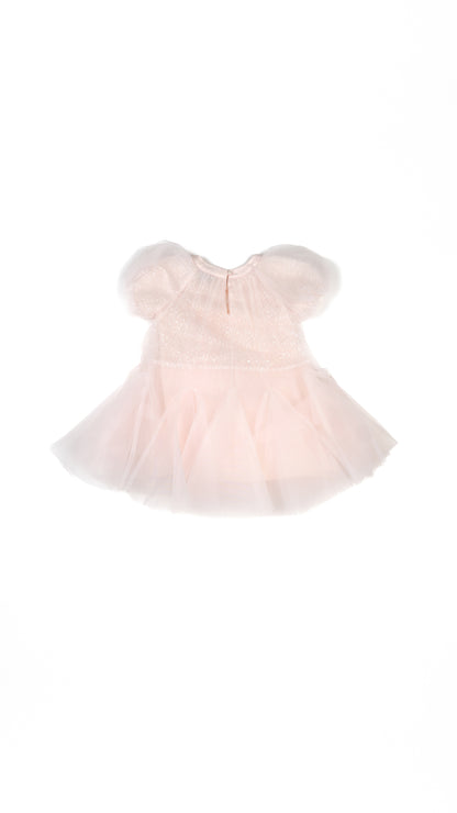 Sequin Embellished Tulle Godet Dress