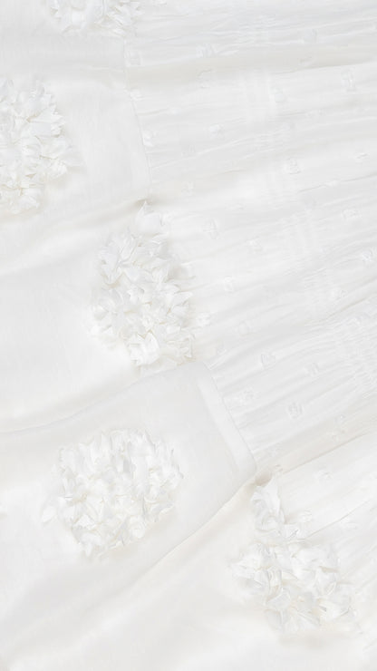 Braided Neck Detail Tiered Midi Dress