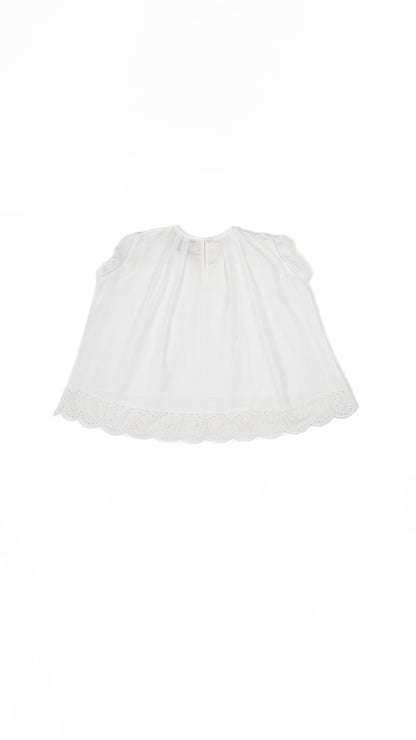 Broderie Anglaise Eyelet Lace Detail Top