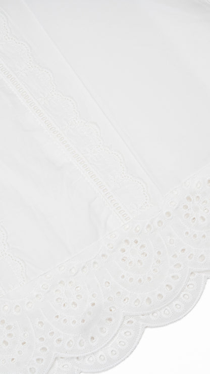 Broderie Anglaise Eyelet Lace Detail Top