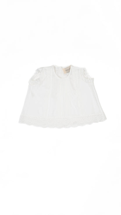 Broderie Anglaise Eyelet Lace Detail Top