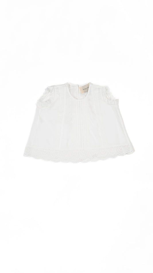 Broderie Anglaise Eyelet Lace Detail Top