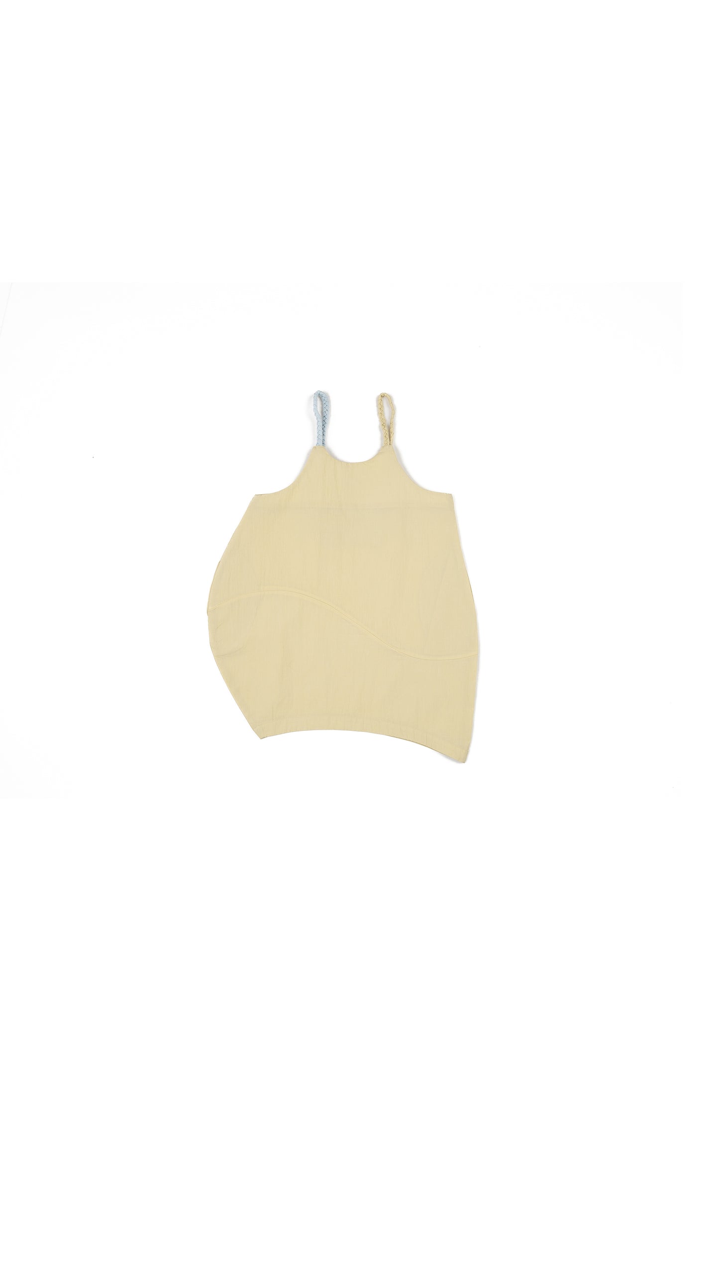 Braided Strap Detail Apron Dress in Yellow