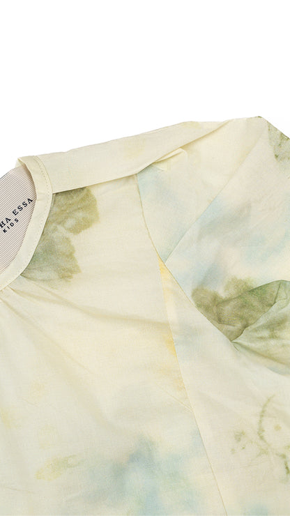 Botanical Print Puff Sleeve Top