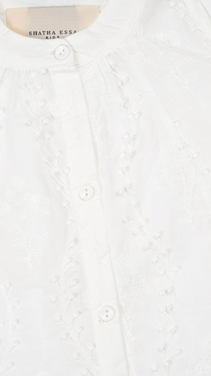 Foral Lace Embroidered Trapeze Top