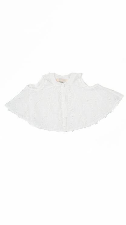Foral Lace Embroidered Trapeze Top