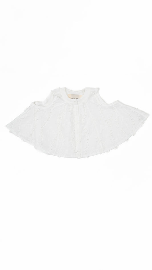 Foral Lace Embroidered Trapeze Top