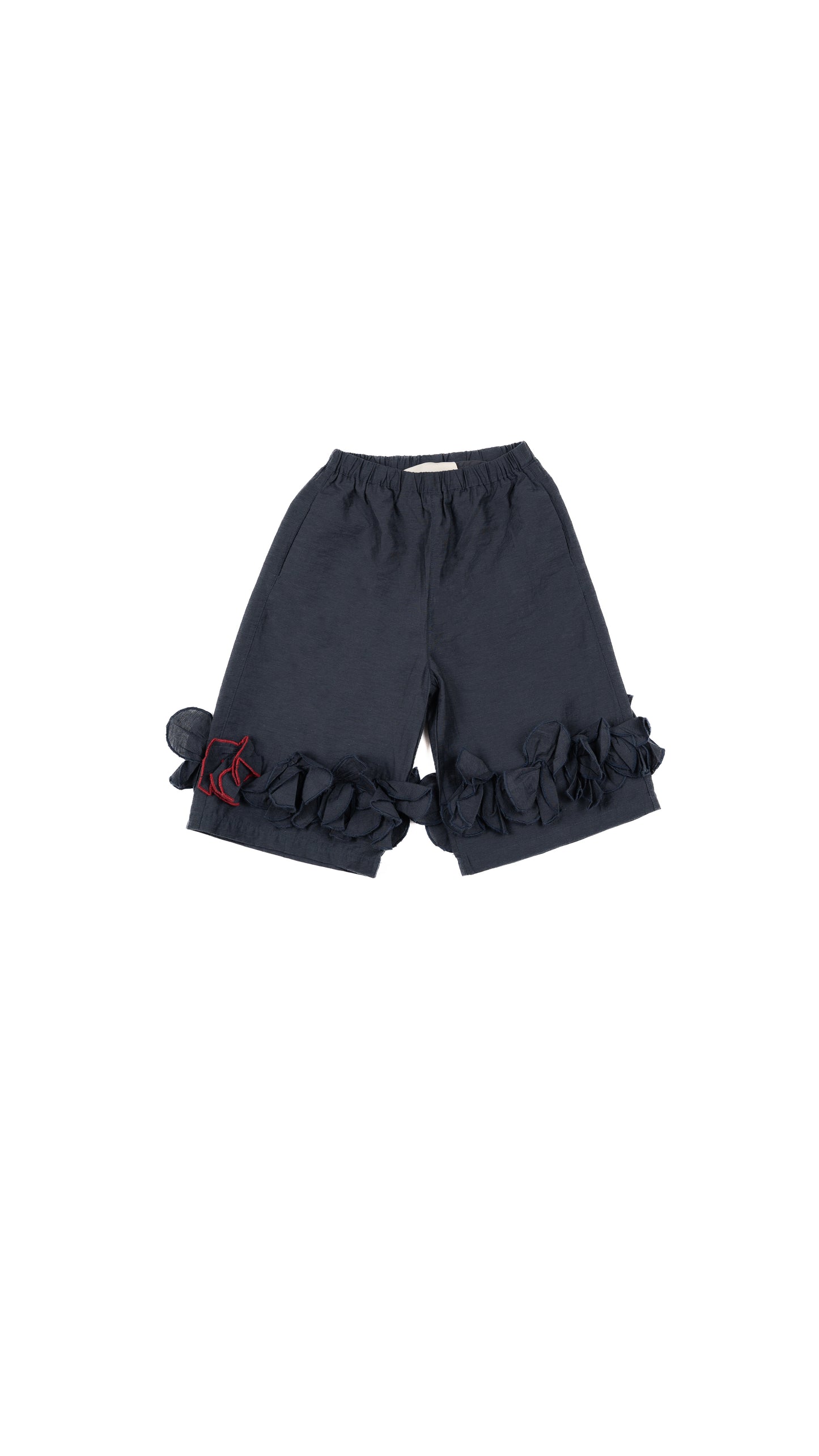 Ruffle-Hem Wide Leg Shorts