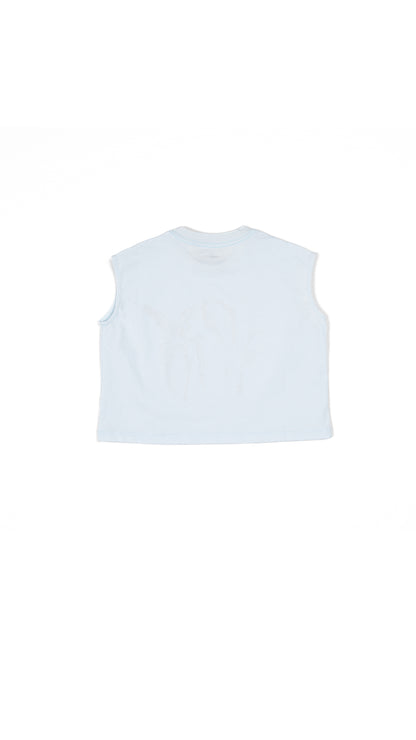 Embroidered Line-Art Muscle Tee