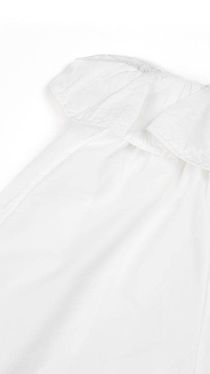 Ruffle Waist Barrel Culottes
