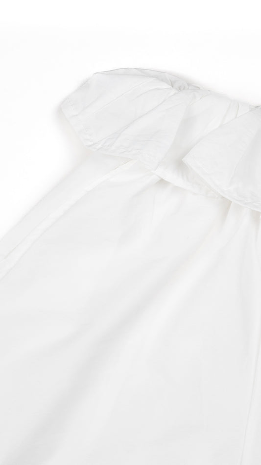 Ruffle Waist Barrel Culottes