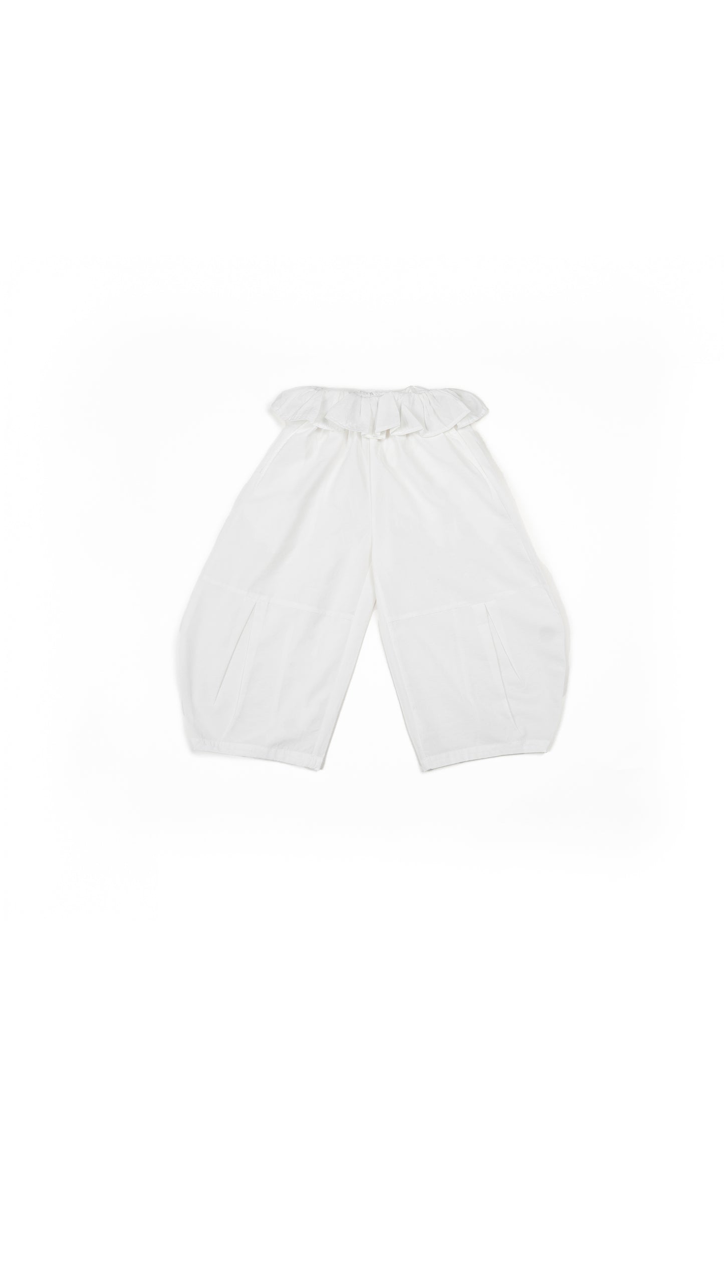 Ruffle Waist Barrel Culottes