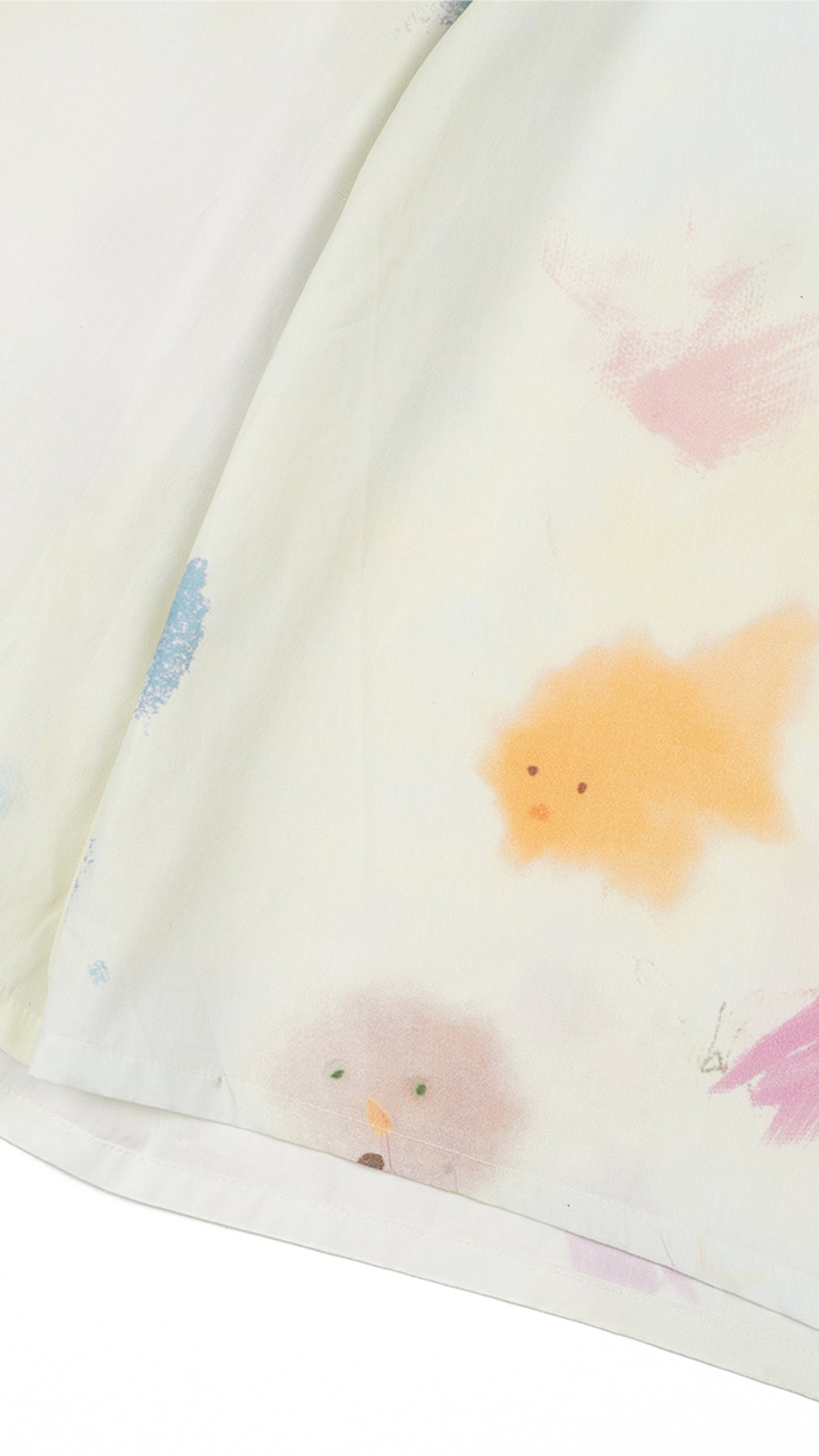 Scribble Doodle Printed Paneled Dress