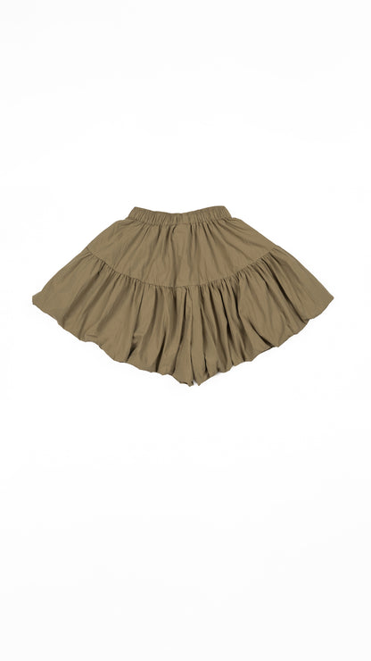 Tiered Bubble Hem Shorts