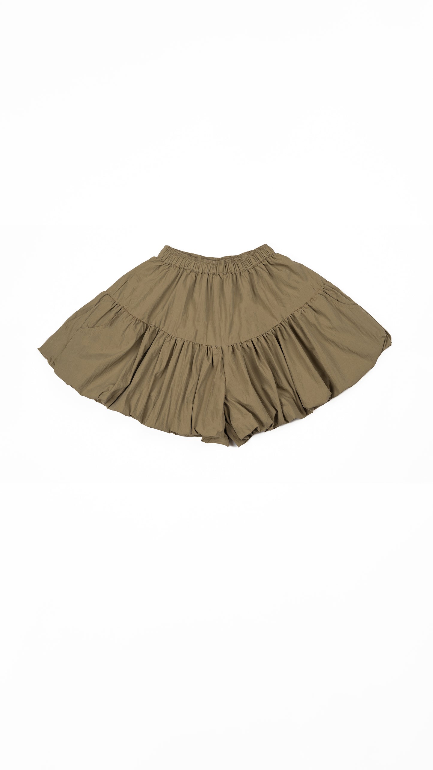Tiered Bubble Hem Shorts