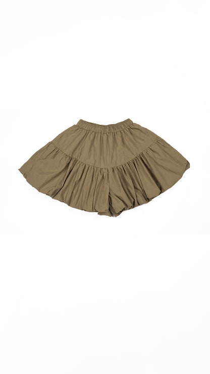 Tiered Bubble Hem Shorts
