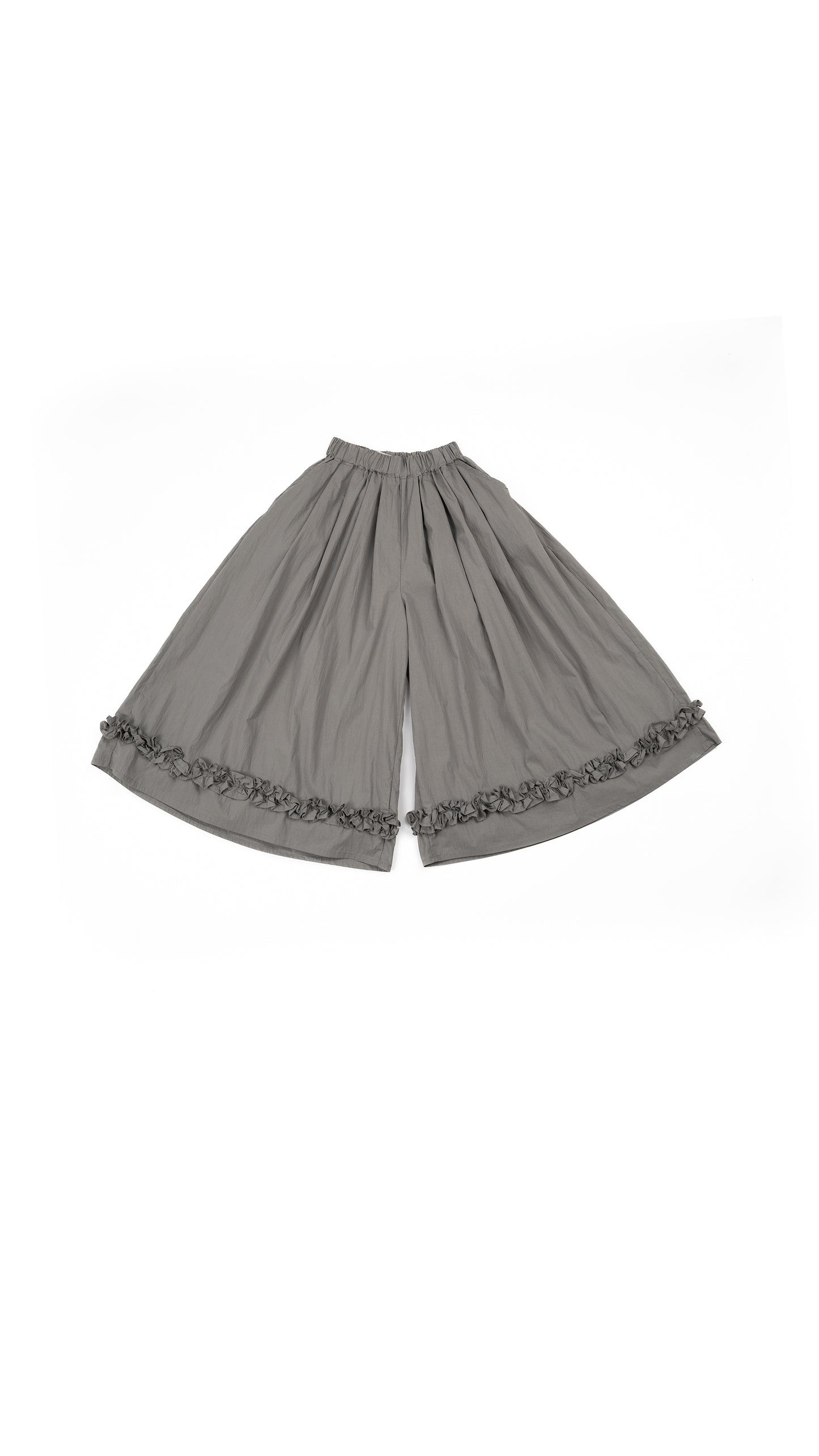 Ruffle Hem Wide Leg Culottes