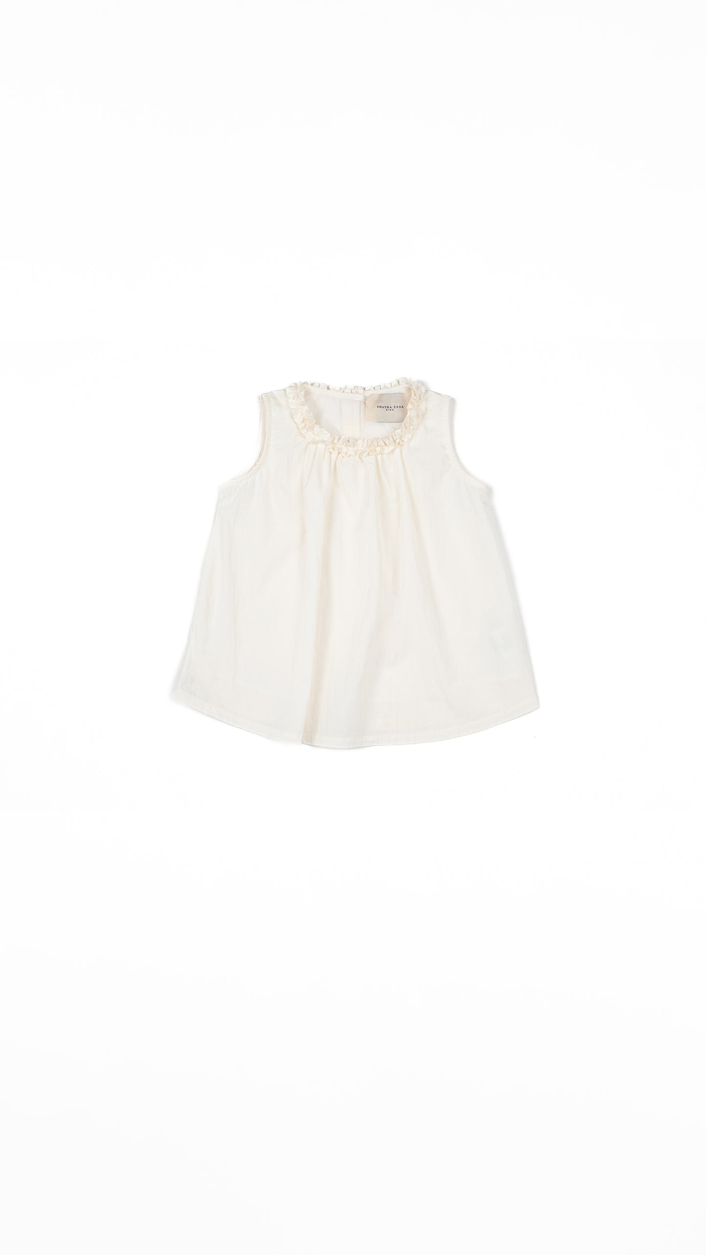 Ruffle Neck Trapeze Top