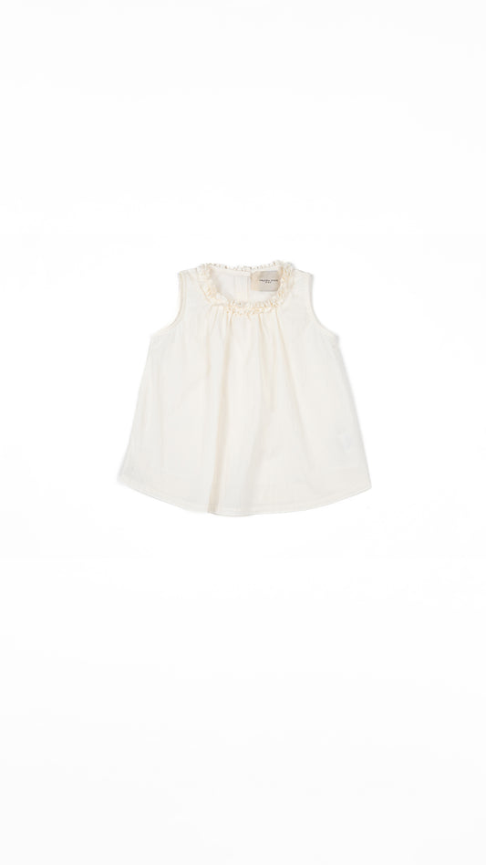 Ruffle Neck Trapeze Top