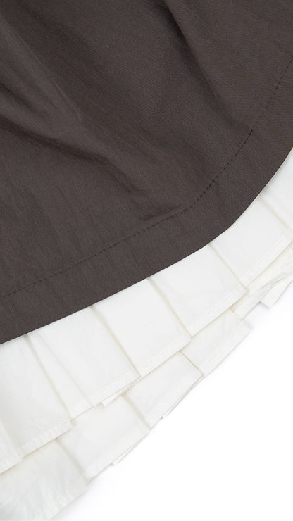 Side Tie-Ups Detail Layered Shorts