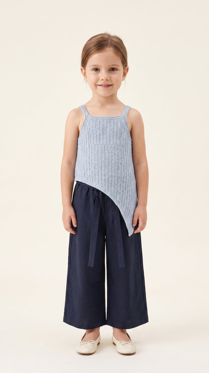 Tie-Waist Wide Leg Culottes