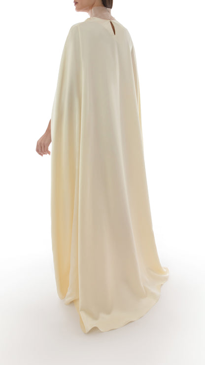 Intricate Embellished Cut-Out High Neck Detail Dress