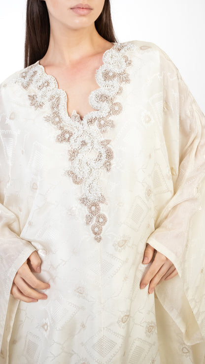 Embellished V-Neck Caftan