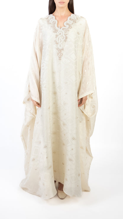 Embellished V-Neck Caftan