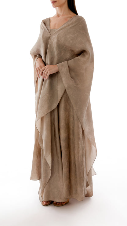 Draped Detail Caftan Top with Strappy Inner Dress