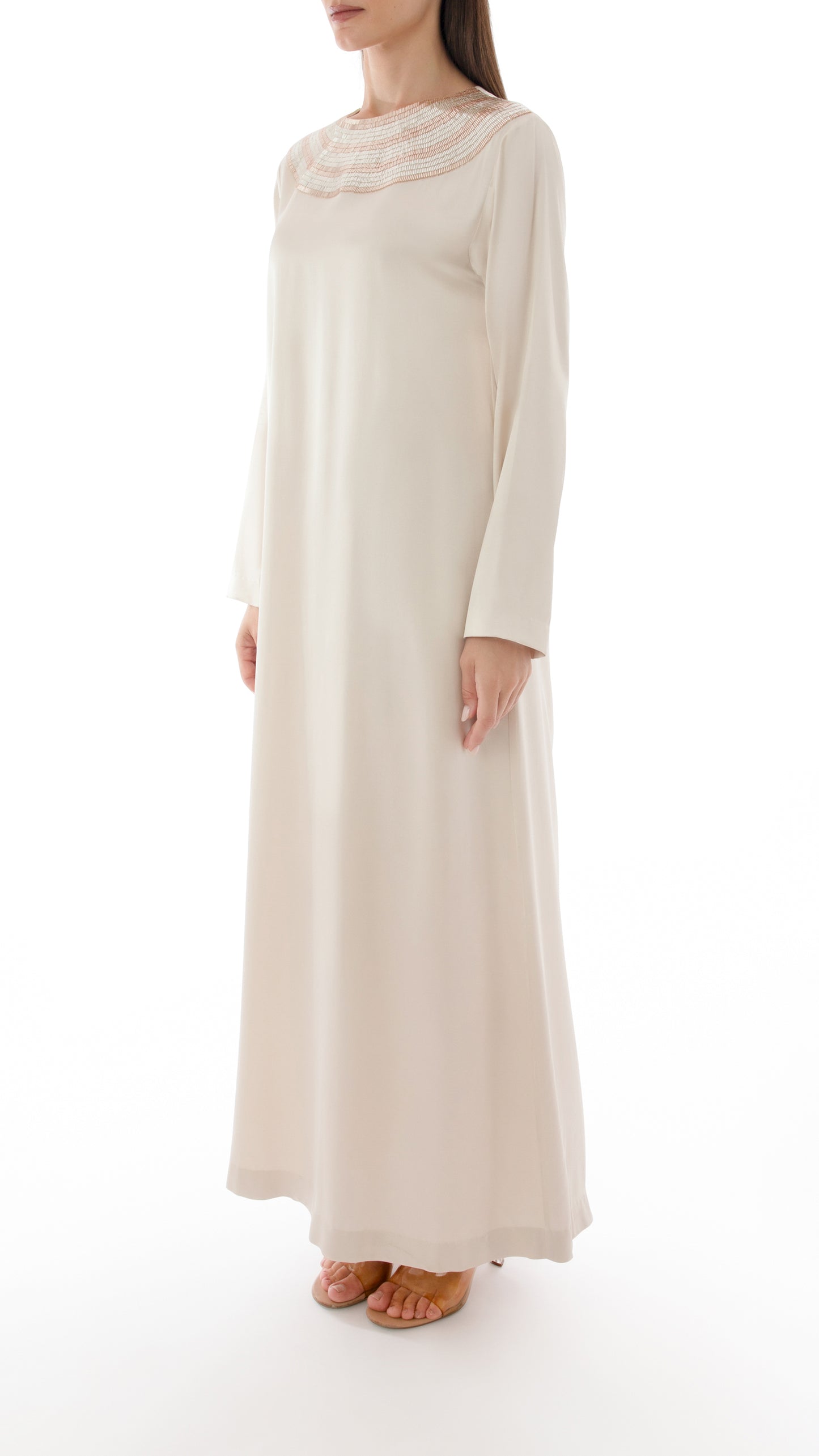 Embellished Neck Detail Dress